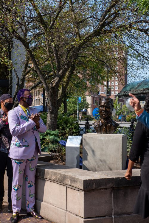 William Warfied statue unveiling