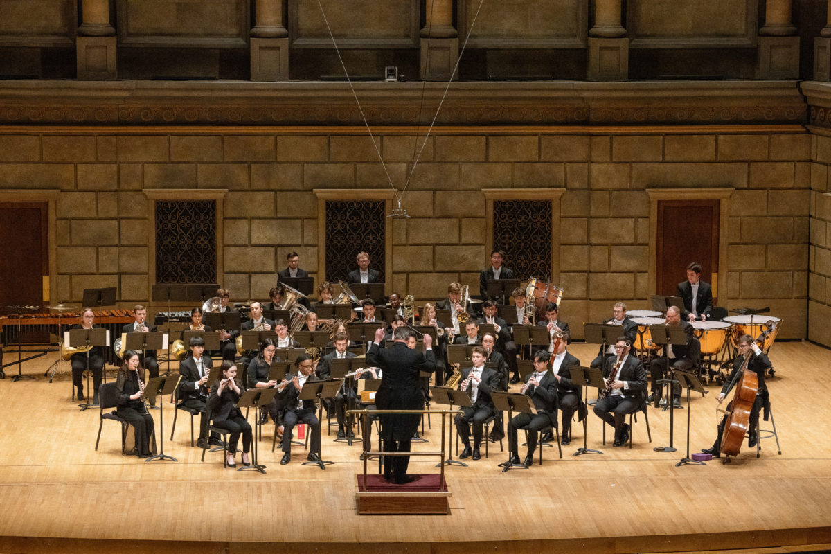 Eastman Wind Ensemble onstage