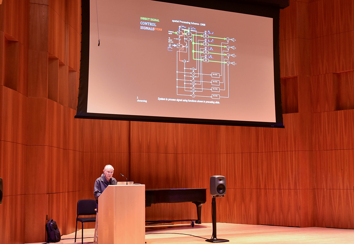 2023-09-28 John Chowning Lecture EMuSE Hatch Recital Hall 2023-09-28 John Chowning Lecture EMuSE Hatch Recital Hall