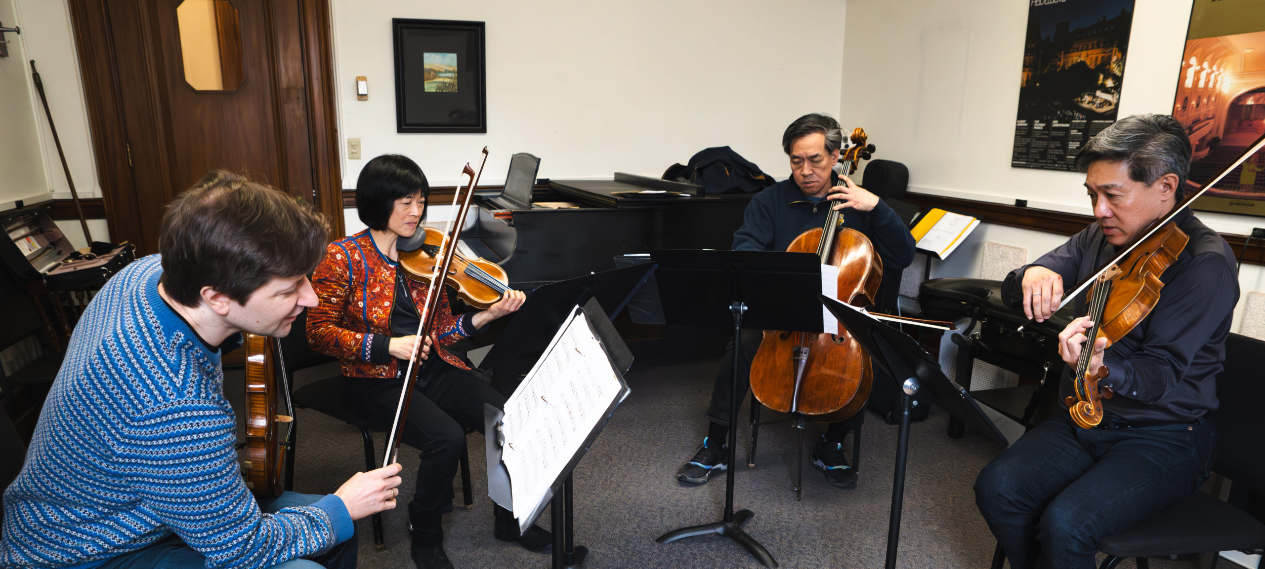 The Ying Quartet rehearsing