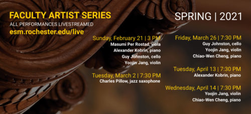 Poster for Faculty Artist Series Spring 2021