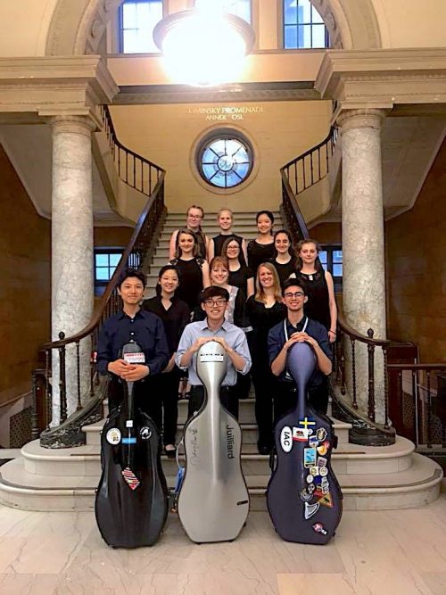 ECI students after a Cello Ensemble performance