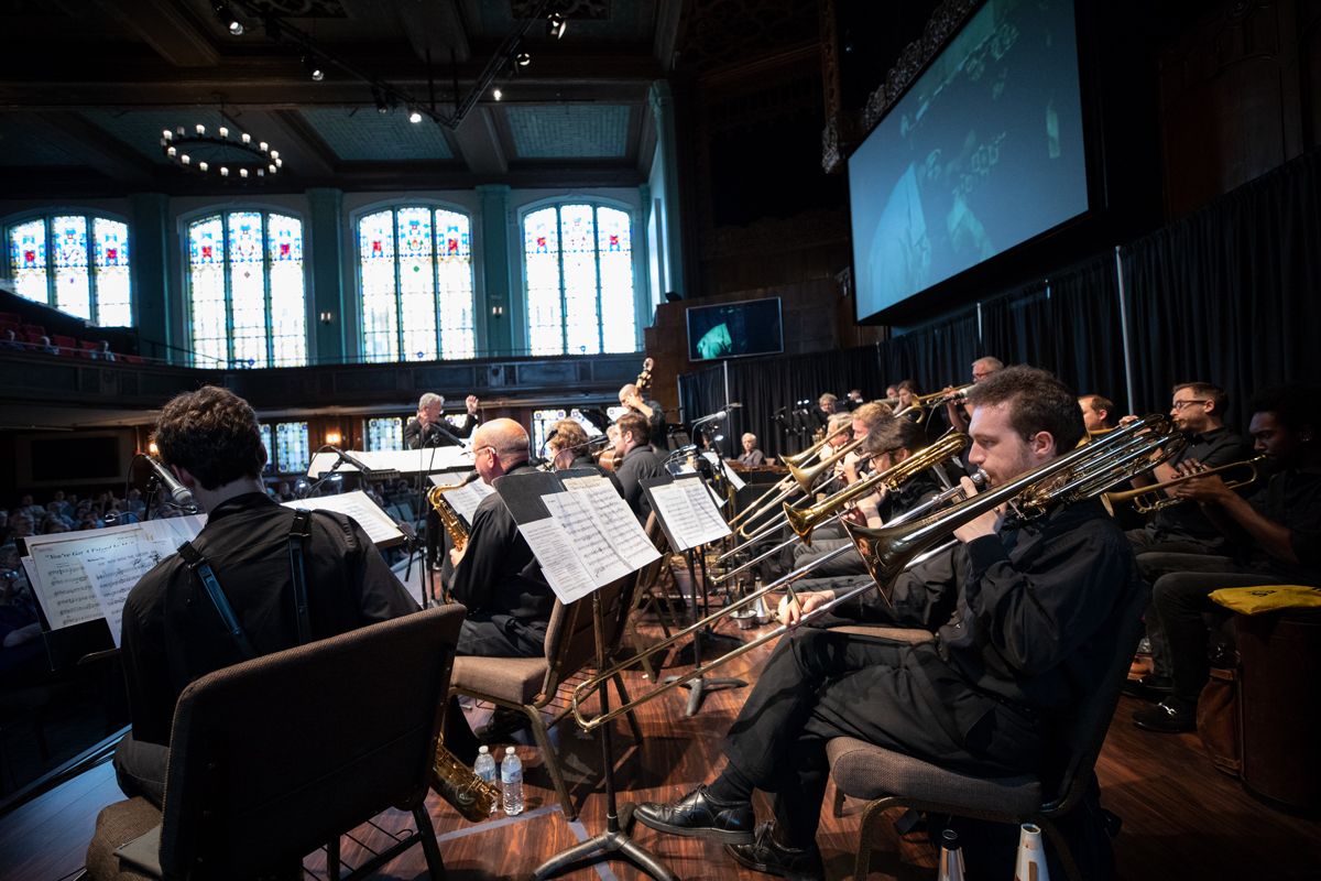 Eastman Goes To the Movies performance trombone section Eastman Goes To the Movies performance trombone section