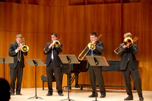 The Restless Bones played Bach’s “Toccata and Fugue” during the Eastman Chamber Music Marathon in Hatch Recital Hall.